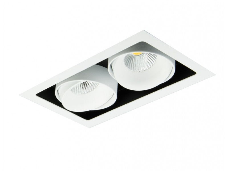 Cube 2-osainen 2x9,3W 1574LM Upotettava alasvalo