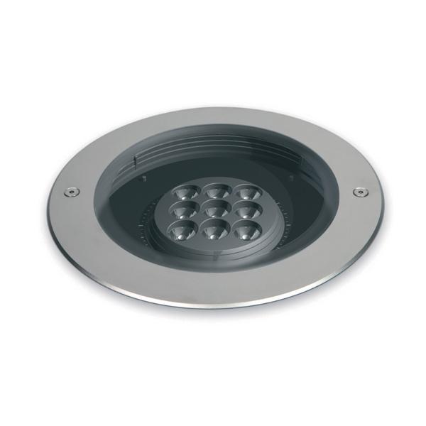Tellux Large D44 T315 Volvendo 9LED EB 22.4W 1362-1509LM Upotettava lattiavalaisin
